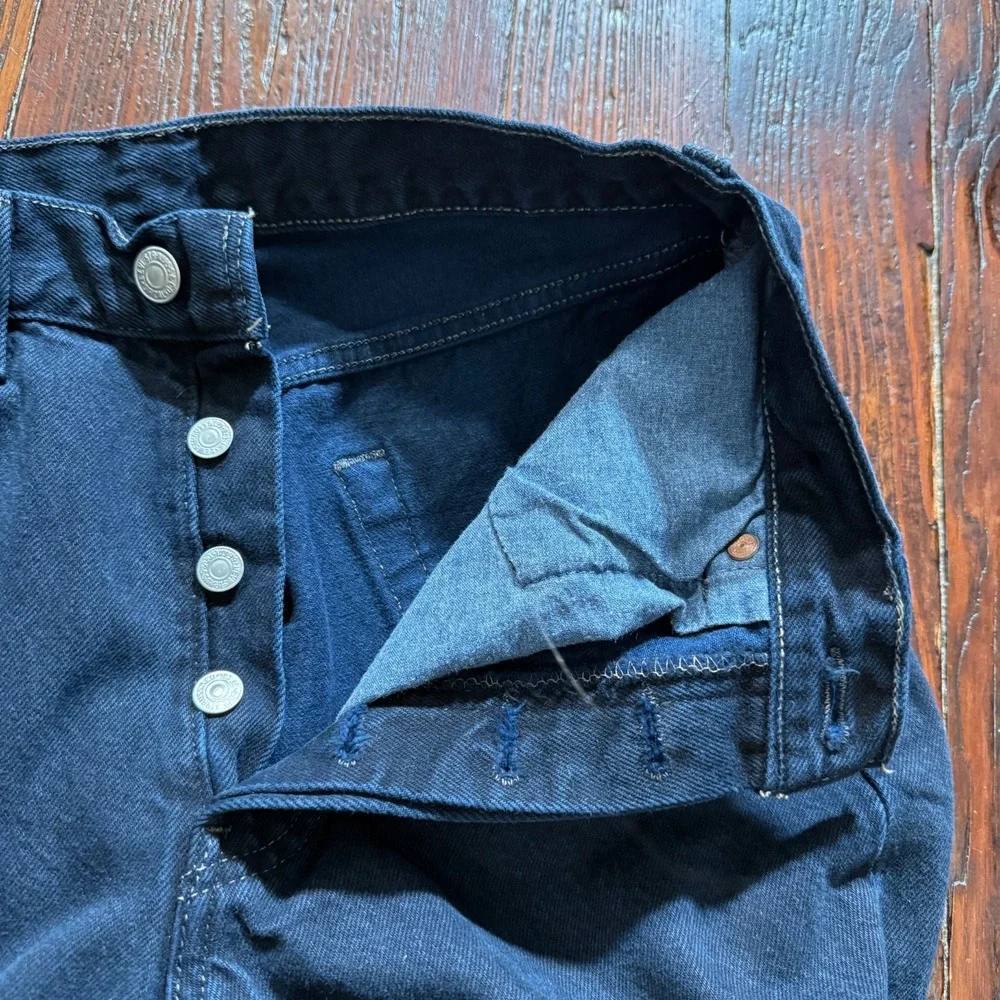 Vintage Levis 501 Jeans Mens 29x32 Black 90s Made in USA Faded Denim Y2K Grunge - Picture 7 of 10